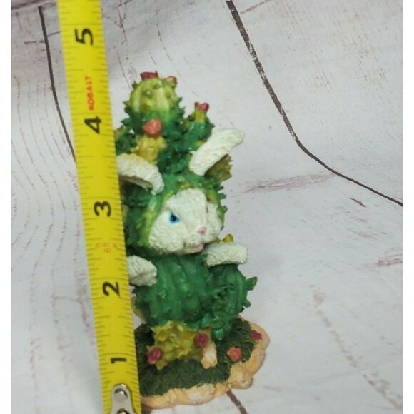 Rabbit Disguised as Cactus Figurine - Unique Easter Home Decor - Picture 8 of 9